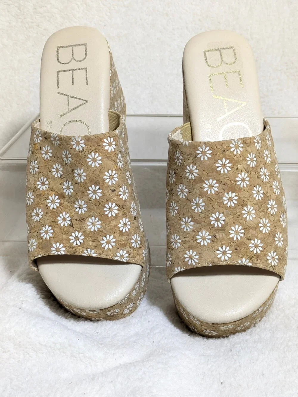 Womens Beach By Matisse Floral Cork Platform Slip On Sandals Summer Festival  6